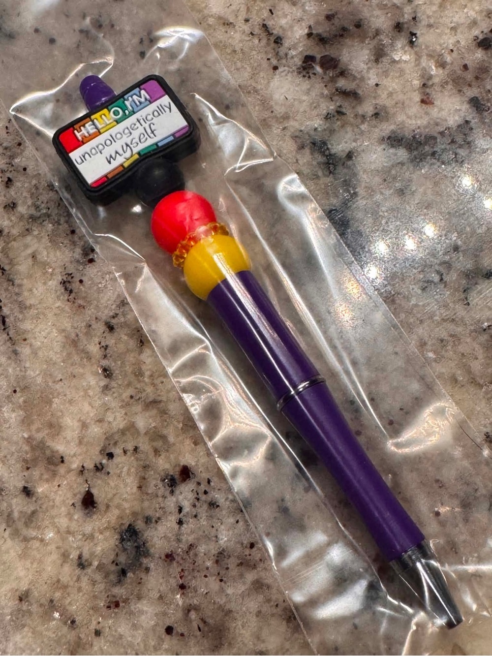 Hello I'm Unapologetically Myself Decorative Purple Pen